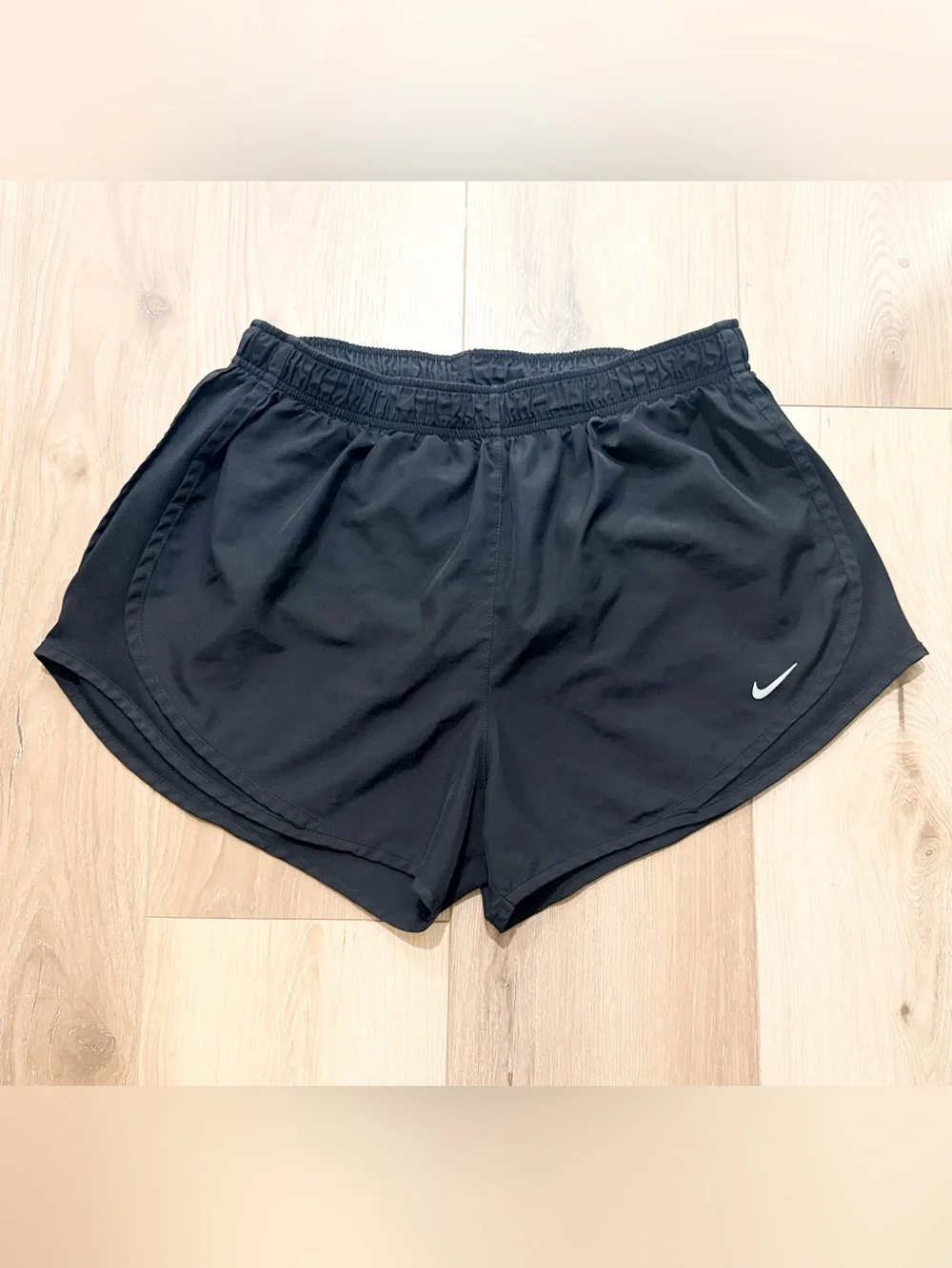 Nike Dri-FIT Tempo Running Shorts Women’s Large Black Brief Lined 3”